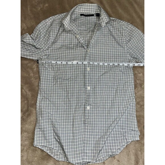 Perry Ellis Shirt Adult Small Button-Up Multicolor Plaid Long Sleeve Mens - Picture 3 of 5
